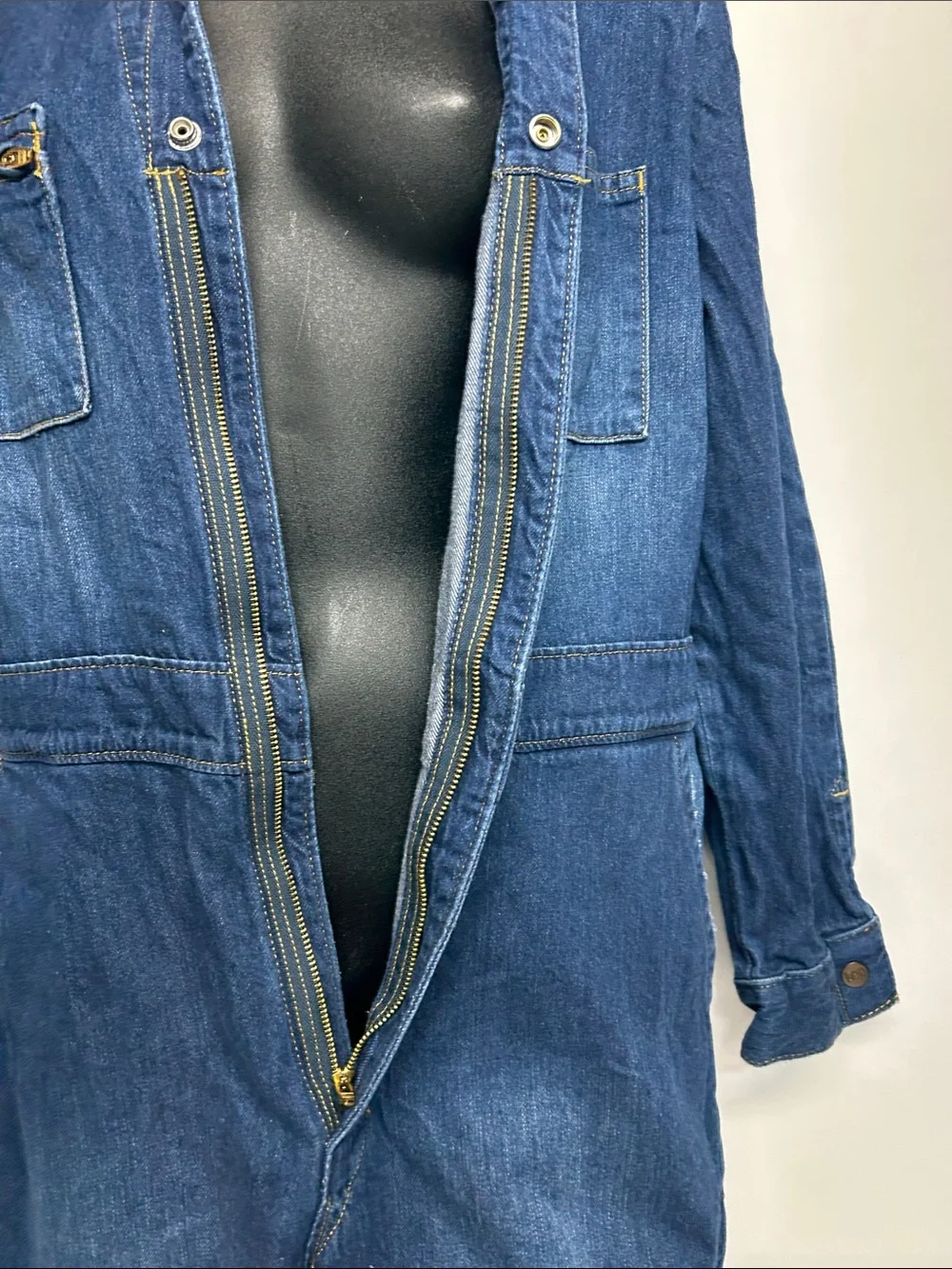Dark Blue Denim Jumpsuit / Boilersuit size medium lee’s 100% cotton